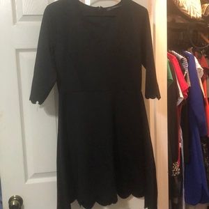 Black Scalloped Dress